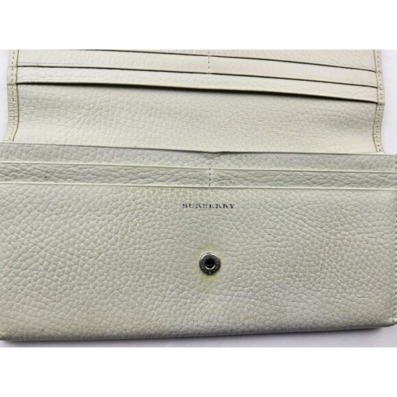 Burberry Pebbled Leather Snap Full Size Long Wallet - Picture 6 of 10